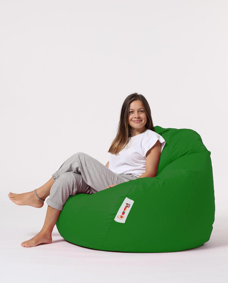 Sac Fotoliu puf, dehusabil, Dirtproof, Interior/exterior, impermeabil, Garden Bean Bag Anelka, 115x130x39 cm - Verde