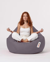 Sac Fotoliu puf, dehusabil, Dirtproof, Interior/exterior, impermeabil, Garden Bean Bag Anelka, 115x130x39 cm - Fum