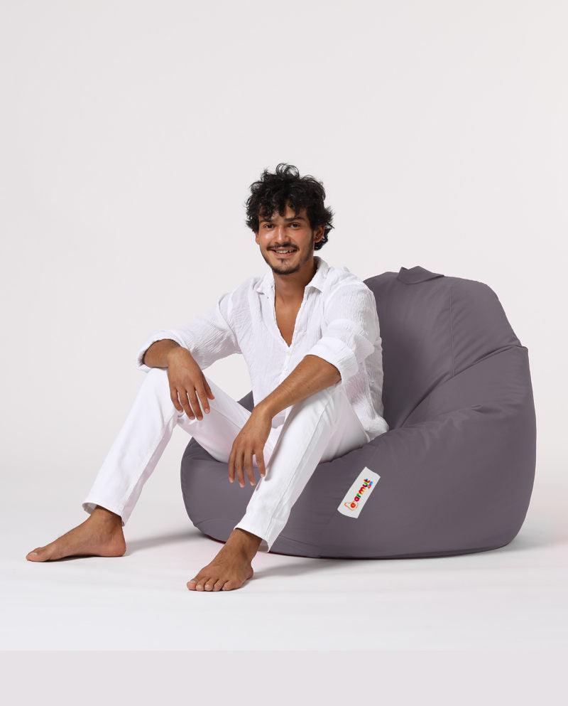 Sac Fotoliu puf, dehusabil, Dirtproof, Interior/exterior, impermeabil, Garden Bean Bag Anelka, 115x130x39 cm - Fum