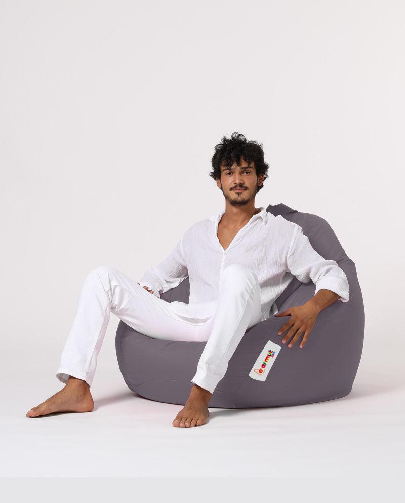 Sac Fotoliu puf, dehusabil, Dirtproof, Interior/exterior, impermeabil, Garden Bean Bag Anelka, 115x130x39 cm - Fum