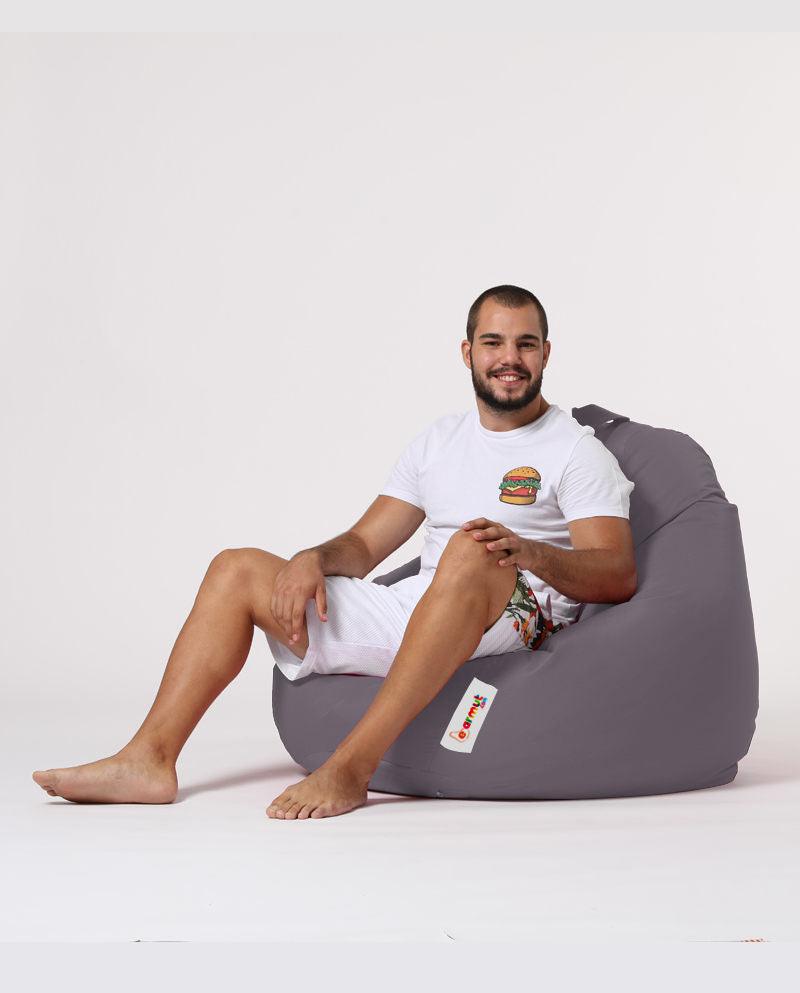 Sac Fotoliu puf, dehusabil, Dirtproof, Interior/exterior, impermeabil, Garden Bean Bag Anelka, 115x130x39 cm - Fum