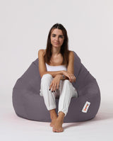 Sac Fotoliu puf, dehusabil, Dirtproof, Interior/exterior, impermeabil, Garden Bean Bag Anelka, 115x130x39 cm - Fum