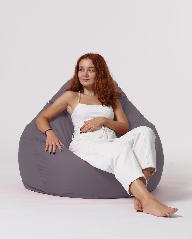 Sac Fotoliu puf, dehusabil, Dirtproof, Interior/exterior, impermeabil, Garden Bean Bag Anelka, 115x130x39 cm - Fum