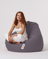Sac Fotoliu puf, dehusabil, Dirtproof, Interior/exterior, impermeabil, Garden Bean Bag Anelka, 115x130x39 cm - Fum