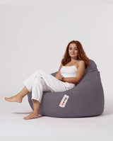 Sac Fotoliu puf, dehusabil, Dirtproof, Interior/exterior, impermeabil, Garden Bean Bag Anelka, 115x130x39 cm - Fum
