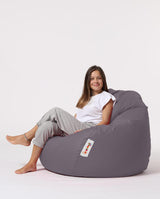 Sac Fotoliu puf, dehusabil, Dirtproof, Interior/exterior, impermeabil, Garden Bean Bag Anelka, 115x130x39 cm - Fum