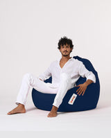 Sac Fotoliu puf, dehusabil, Dirtproof, Interior/exterior, impermeabil, Garden Bean Bag Anelka, 115x130x39 cm - Albastru inchis