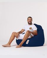 Sac Fotoliu puf, dehusabil, Dirtproof, Interior/exterior, impermeabil, Garden Bean Bag Anelka, 115x130x39 cm - Albastru inchis