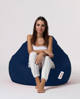 Sac Fotoliu puf, dehusabil, Dirtproof, Interior/exterior, impermeabil, Garden Bean Bag Anelka, 115x130x39 cm - Albastru inchis