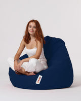Sac Fotoliu puf, dehusabil, Dirtproof, Interior/exterior, impermeabil, Garden Bean Bag Anelka, 115x130x39 cm - Albastru inchis