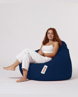 Sac Fotoliu puf, dehusabil, Dirtproof, Interior/exterior, impermeabil, Garden Bean Bag Anelka, 115x130x39 cm - Albastru inchis