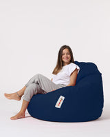 Sac Fotoliu puf, dehusabil, Dirtproof, Interior/exterior, impermeabil, Garden Bean Bag Anelka, 115x130x39 cm - Albastru inchis