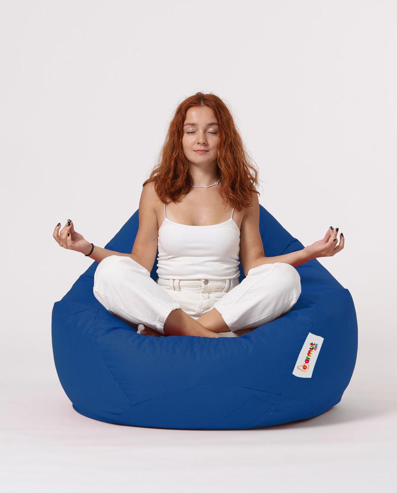 Sac Fotoliu puf, dehusabil, Dirtproof, Interior/exterior, impermeabil, Garden Bean Bag Anelka, 115x130x39 cm - Albastru