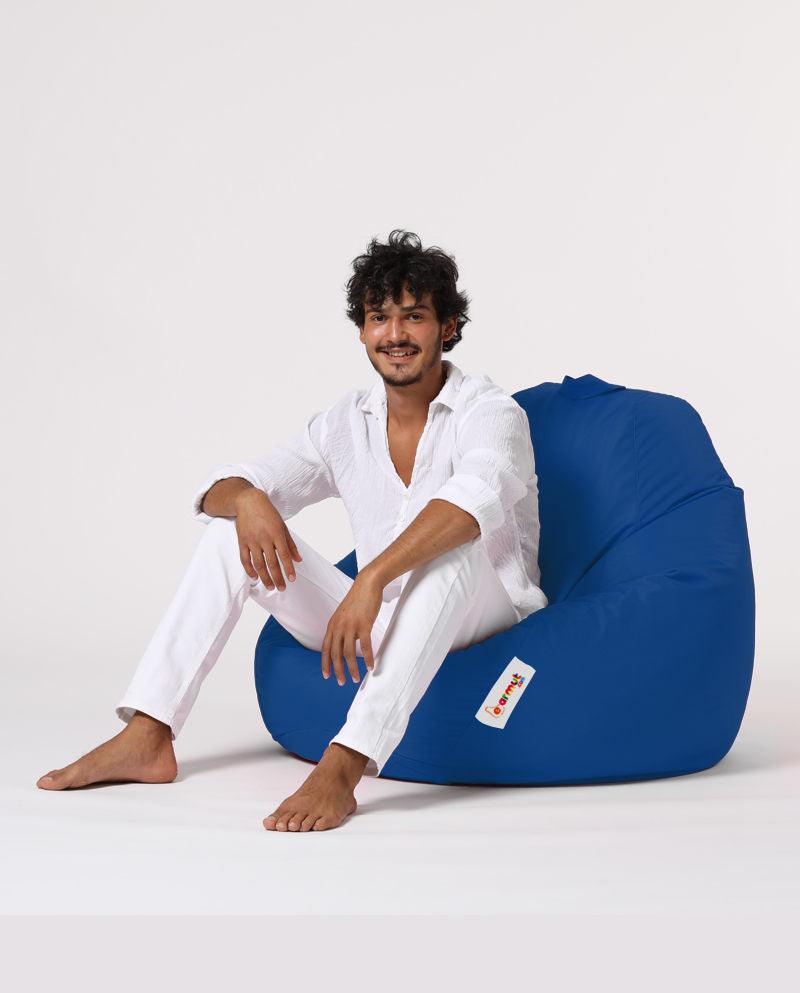 Sac Fotoliu puf, dehusabil, Dirtproof, Interior/exterior, impermeabil, Garden Bean Bag Anelka, 115x130x39 cm - Albastru