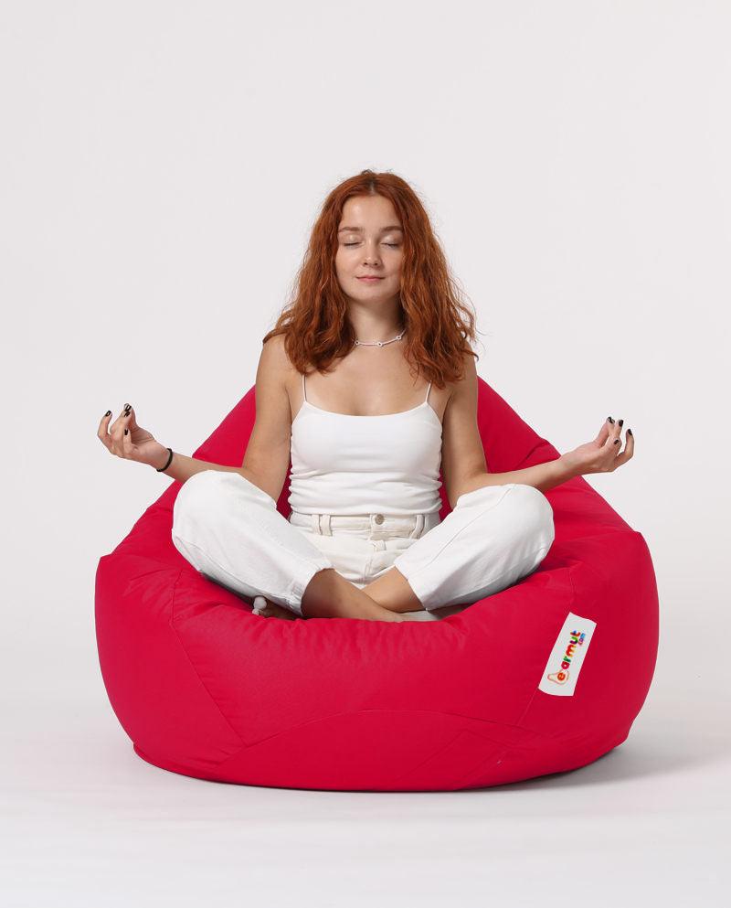 Sac Fotoliu puf, dehusabil, Dirtproof, Interior/exterior, impermeabil, Garden Bean Bag Anelka, 115x130x39 cm - Roșu