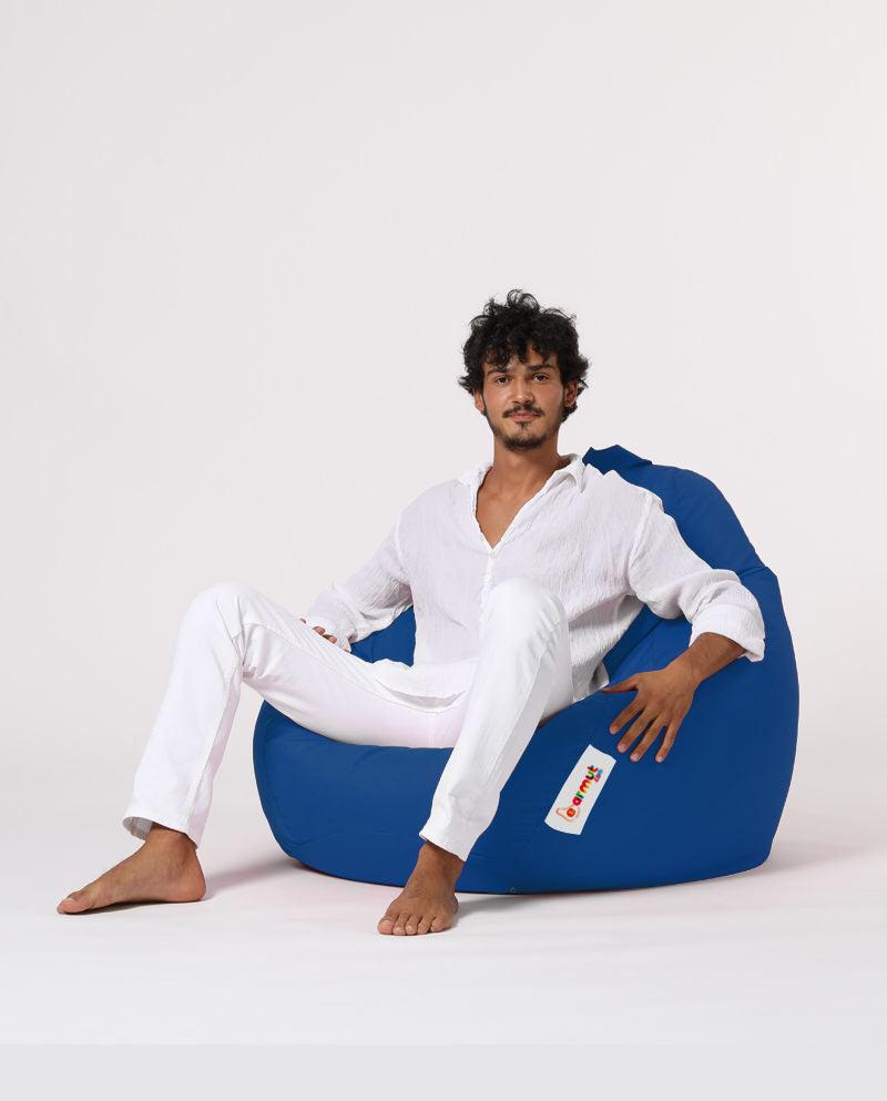 Sac Fotoliu puf, dehusabil, Dirtproof, Interior/exterior, impermeabil, Garden Bean Bag Anelka, 115x130x39 cm - Albastru