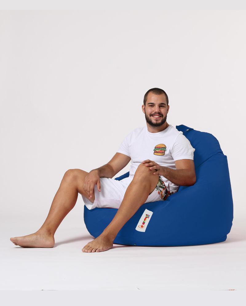 Sac Fotoliu puf, dehusabil, Dirtproof, Interior/exterior, impermeabil, Garden Bean Bag Anelka, 115x130x39 cm - Albastru