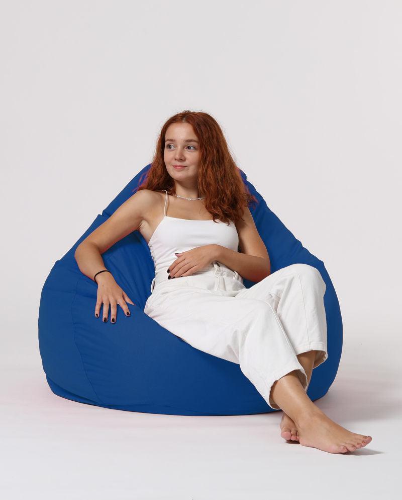 Sac Fotoliu puf, dehusabil, Dirtproof, Interior/exterior, impermeabil, Garden Bean Bag Anelka, 115x130x39 cm - Albastru