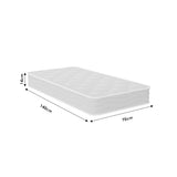 Saltea Cotton Baby Chic Strom cu o singura fata 14cm, Alb, 70x140 cm