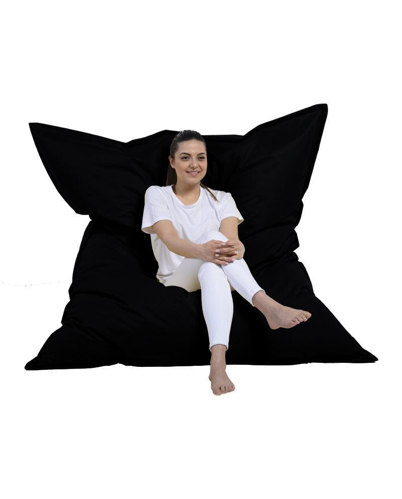 Saltea / Fotoliu Puf, Bean Bag Extra Arda, 180x140x30 cm - Negru