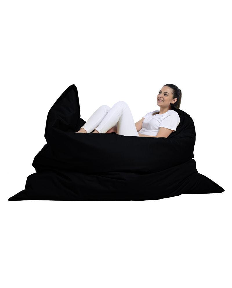 Saltea / Fotoliu Puf, Bean Bag Extra Arda, 180x140x30 cm - Negru