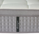 Saltea Luxury 5 zone arcuri buzunar+gel spuma cu memorie+latex 34-36cm, Alb, 150x200 cm
