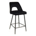 Scaun de bar Murde, catifea si metal, 47x52x96 cm