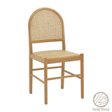 Scaun Alessia lemn Natural de fag- ratan, Natural, 43x40x89 cm
