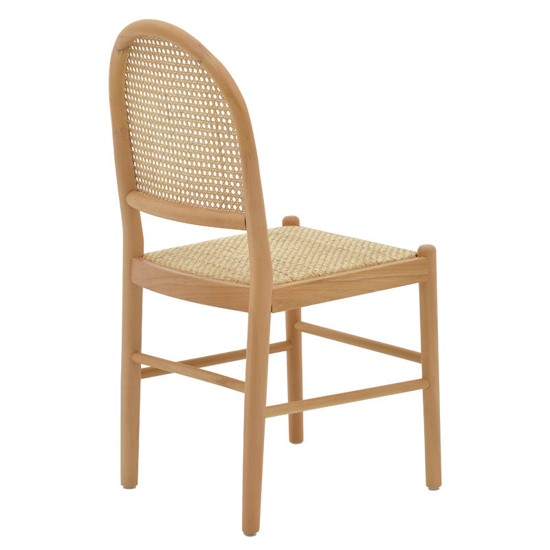 Scaun Alessia lemn Natural de fag- ratan, Natural, 43x40x89 cm, imagine suplimentara