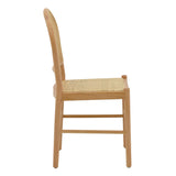 Scaun Alessia lemn Natural de fag- ratan, Natural, 43x40x89 cm