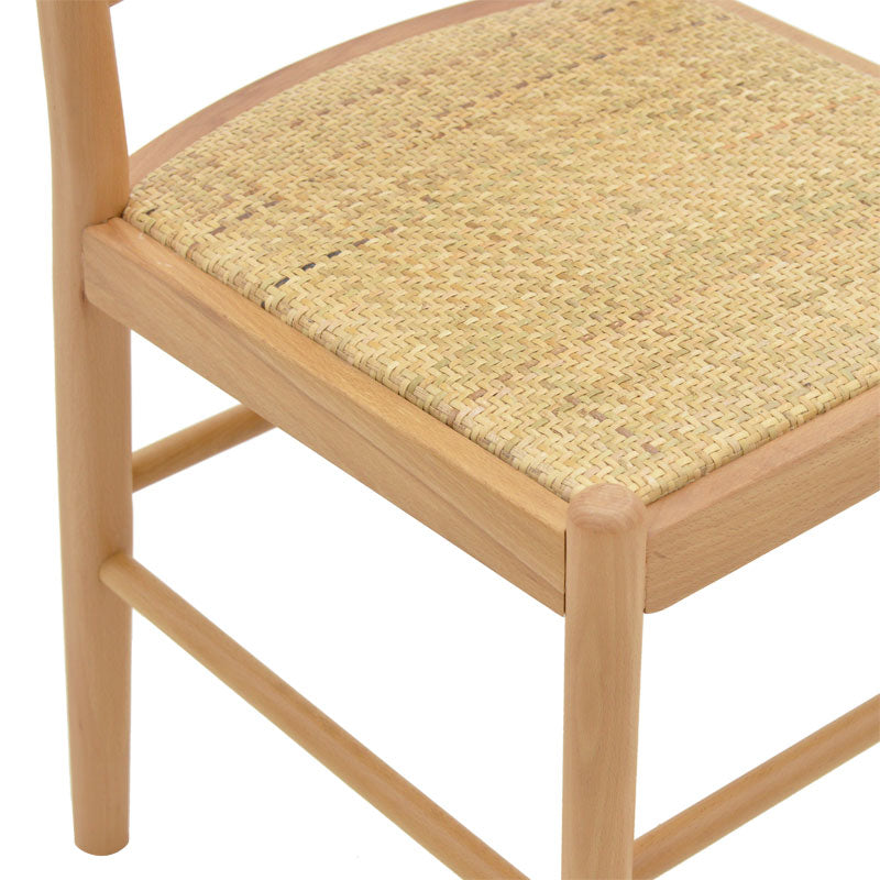 Scaun Alessia lemn Natural de fag- ratan, Natural, 43x40x89 cm, foto produs