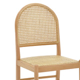 Scaun Alessia lemn Natural de fag- ratan, Natural, 43x40x89 cm