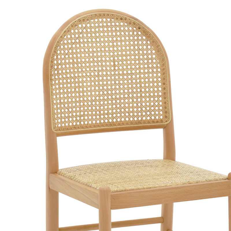 Scaun Alessia lemn Natural de fag- ratan, Natural, 43x40x89 cm, foto produs 6