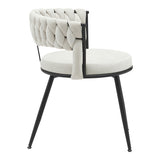 Scaun Alkia din catifea, bej, 60x57x68 cm
