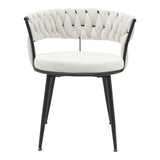 Scaun Alkia din catifea, bej, 60x57x68 cm