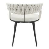 Scaun Alkia din catifea, bej, 60x57x68 cm