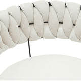 Scaun Alkia din catifea, bej, 60x57x68 cm