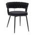 Scaun Alkia din catifea, neagra, 60x57x68 cm