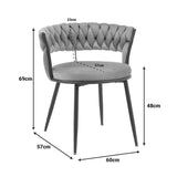 Scaun Alkia, Galben, 60x57x68 cm