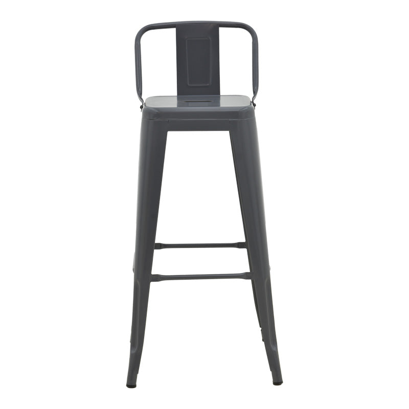 Scaun cu spatar Utopia metalic, Antracit - Verde, 42x42x97 cm - Antracit