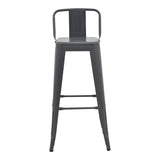 Scaun cu spatar Utopia metalic, Antracit - Verde, 42x42x97 cm - Antracit