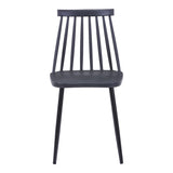 Scaun Aurora I, polipropilena si metal, 43x38x79 cm - Negru