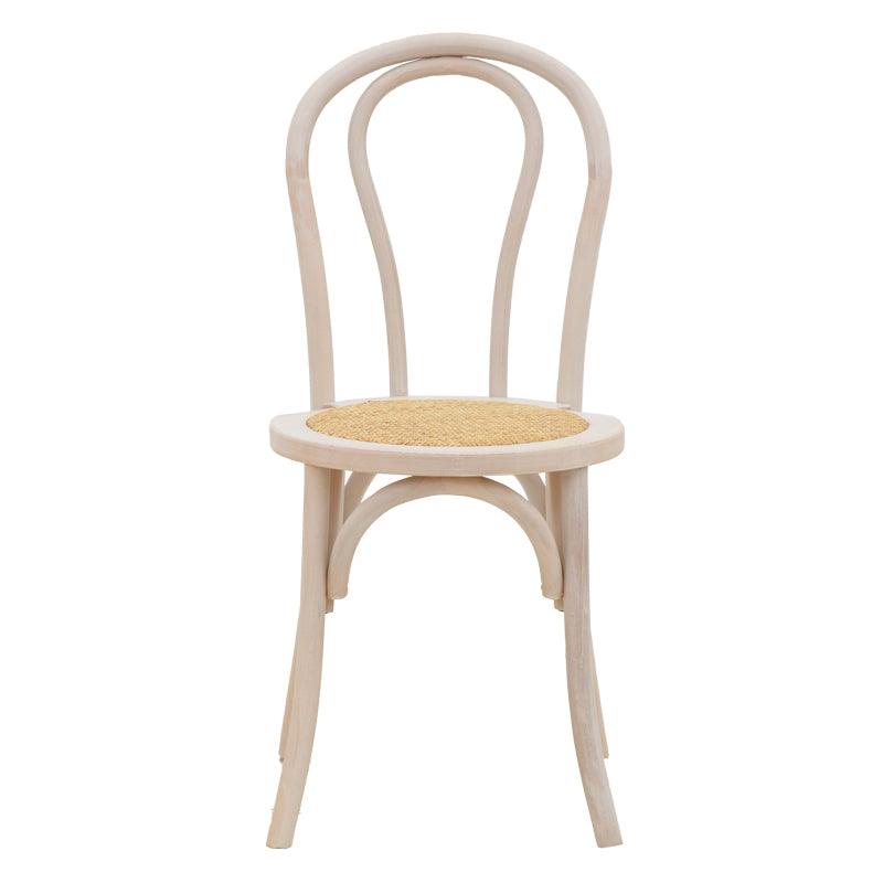 Scaun Azhel, Alb - Natural, 41x50x89 cm - Alb