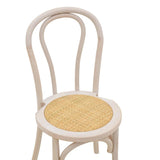 Scaun Azhel, Alb - Natural, 41x50x89 cm - Alb