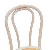 Scaun Azhel, Alb - Natural, 41x50x89 cm - Alb