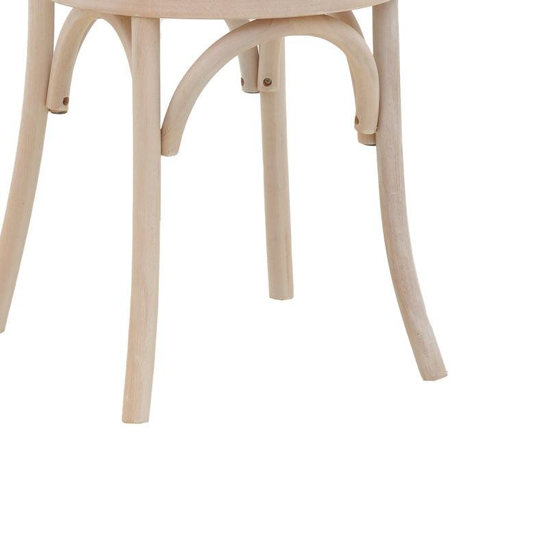 Scaun Azhel, Alb - Natural, 41x50x89 cm - Alb