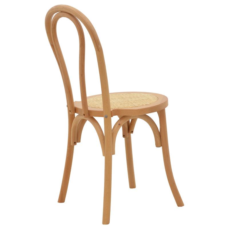 Scaun Azhel, Alb - Natural, 41x50x89 cm - Natural