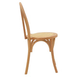 Scaun Azhel, Alb - Natural, 41x50x89 cm - Natural
