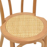 Scaun Azhel, Alb - Natural, 41x50x89 cm - Natural