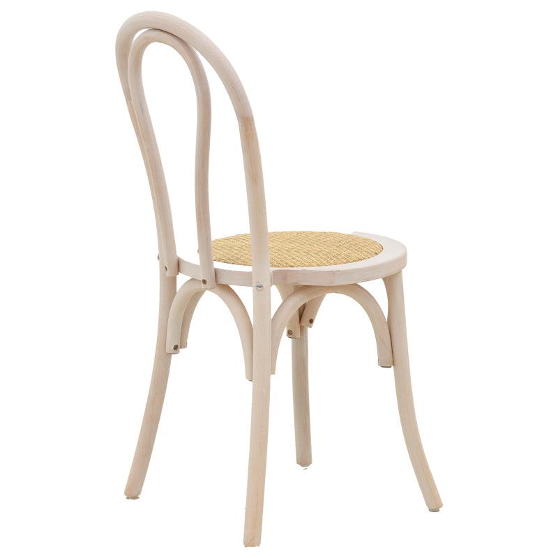 Scaun Azhel, Alb - Natural, 41x50x89 cm - Alb